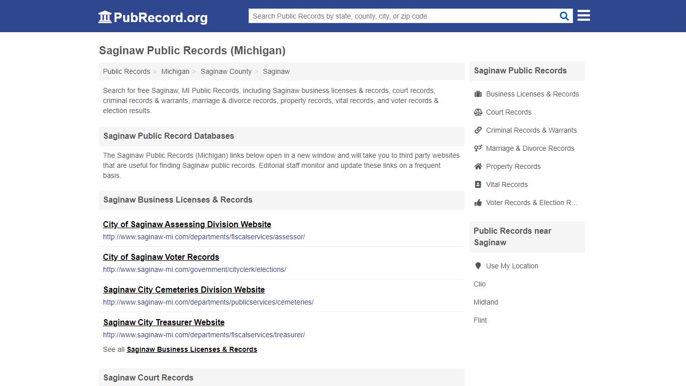 Free Saginaw Public Records (Michigan Public Records)