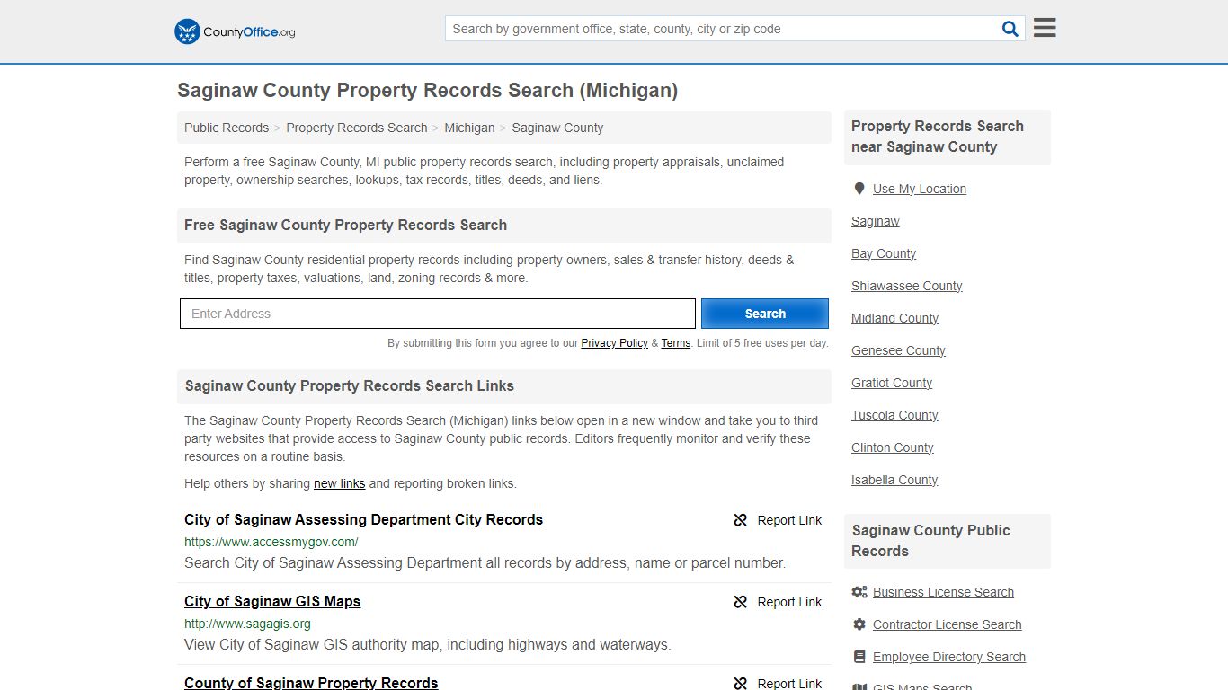 Saginaw County Property Records Search (Michigan) - County Office